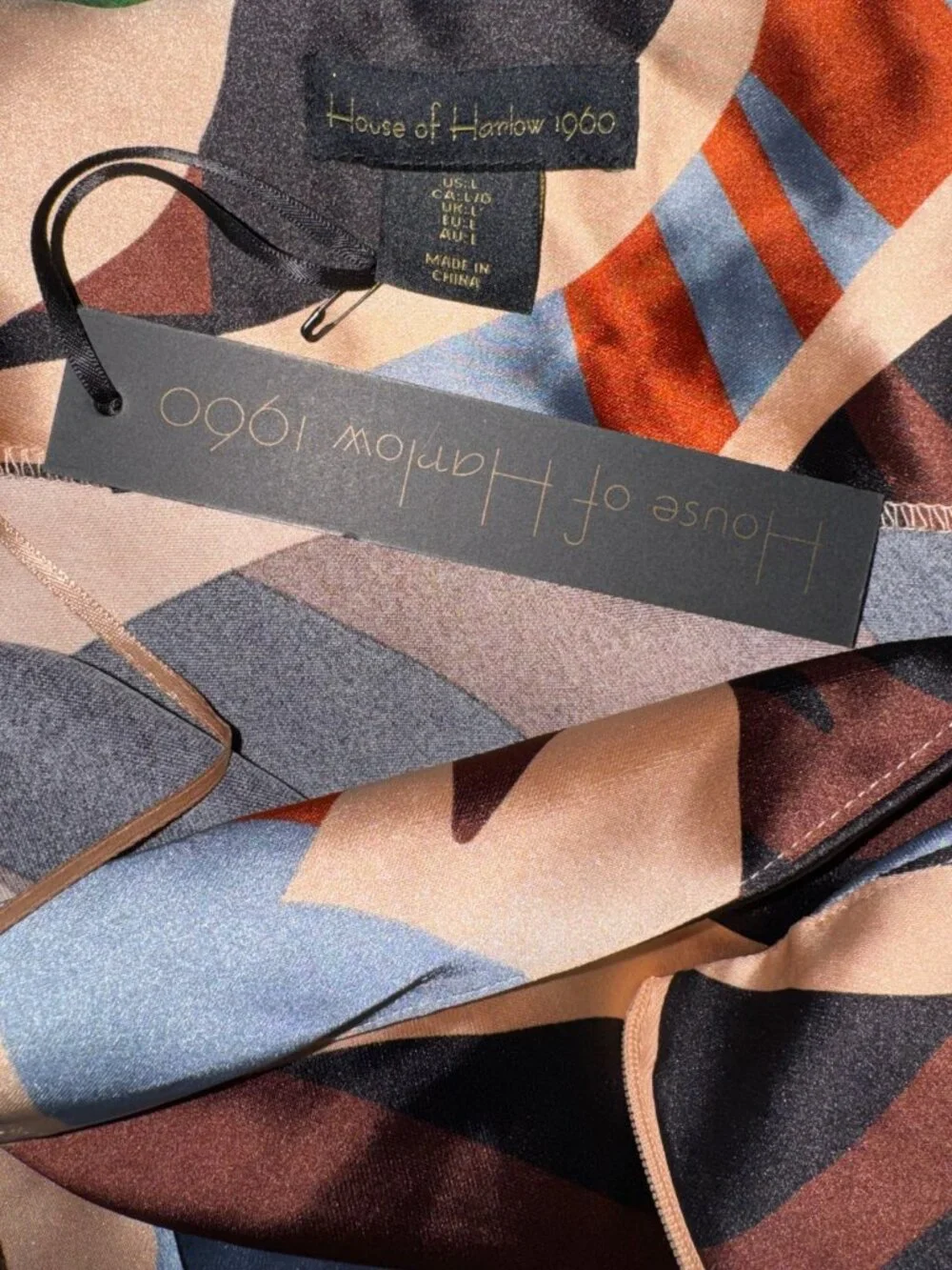 House of Harlow 1960 sleeveless scowl neck midi/maxi slip dress - Picture 9 of 10